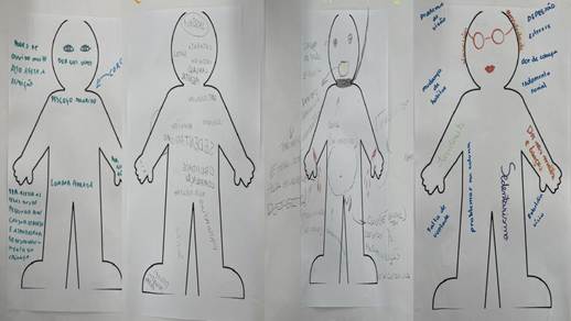 Lousa branca com texto preto sobre fundo branco